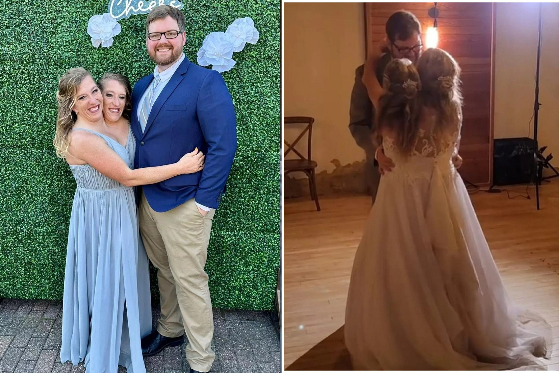 美國明尼蘇達州連體嬰姊妹艾比和布蘭特妮，雖然是連體嬰，但隨著艾比結婚，讓這段婚姻形成另類的3P生活。（翻自《每日郵報》）