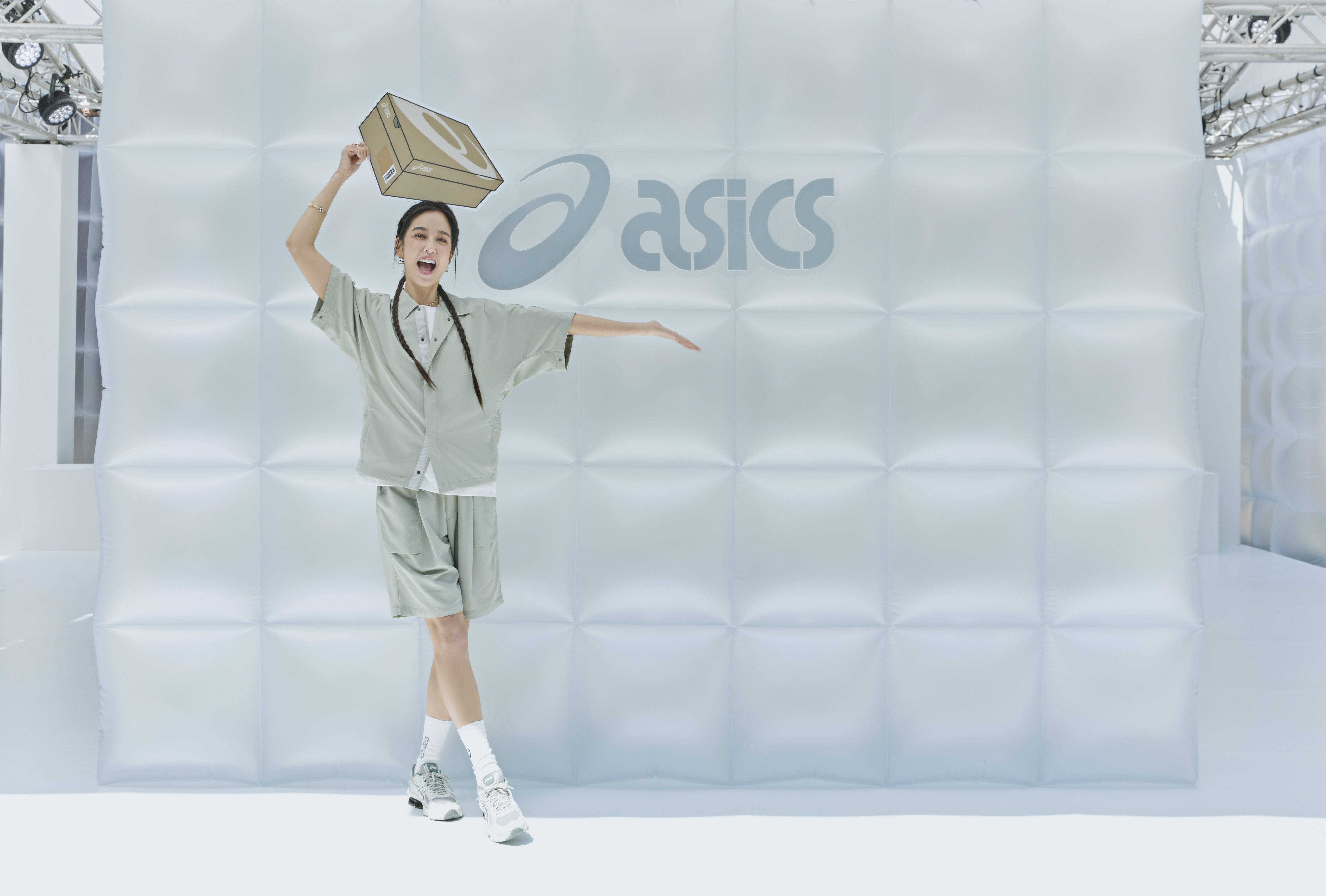 陳庭妮東京跑全馬透露老公胡宇威就像她的保母一樣照顧她。（ASICS提供）