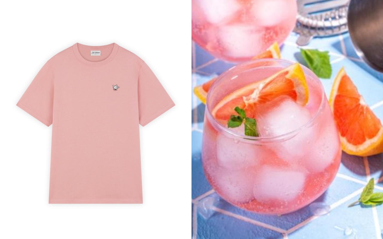 「果汁粉」咖啡師狐狸頭Logo寬版短TEE。NT$3,700（Cafe Kitsuné提供）