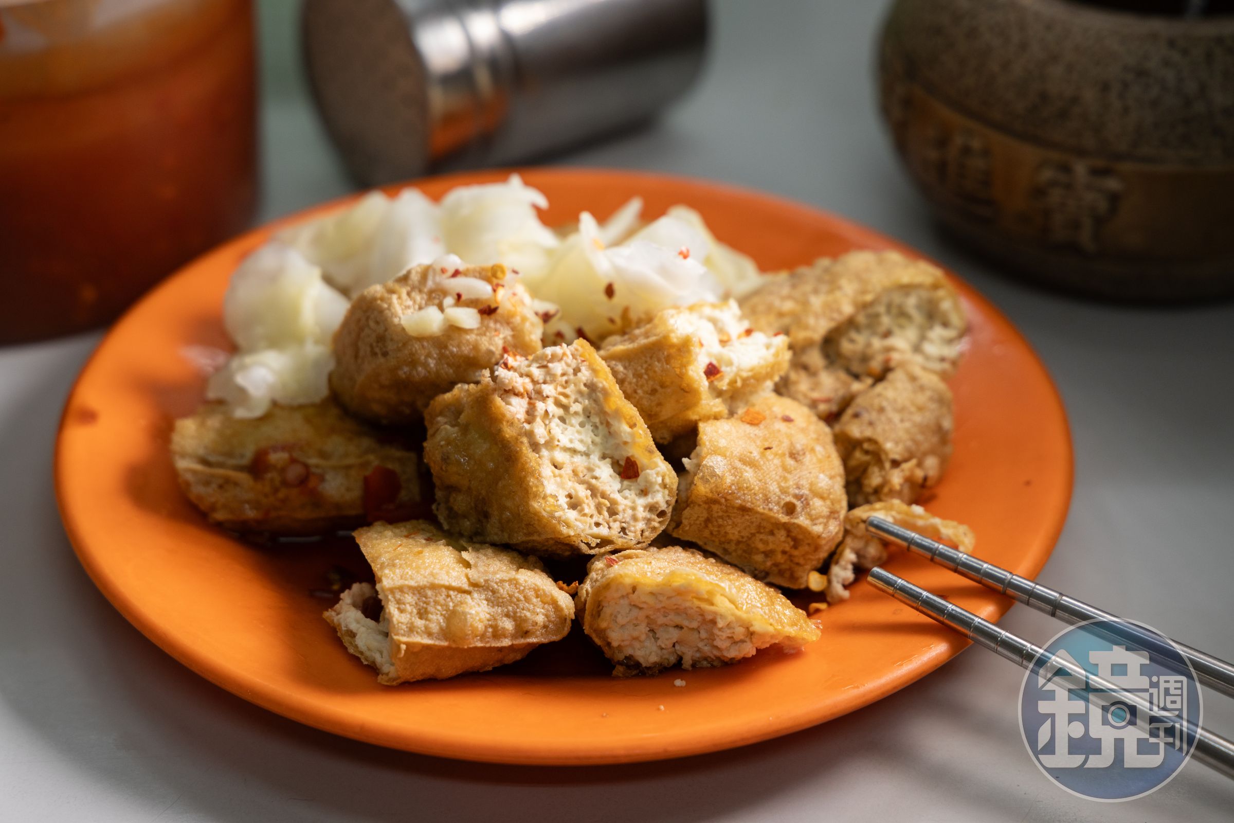 「臭豆腐」口感外酥內嫩又富有豆香。（60元／份）