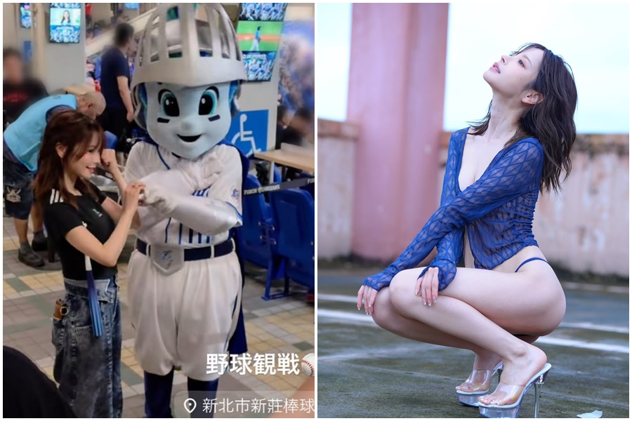 AV女神桃乃木香奈昨晚現身新莊棒球場看球，一度引起騷動。（翻攝自X@Kana_Momonogi）