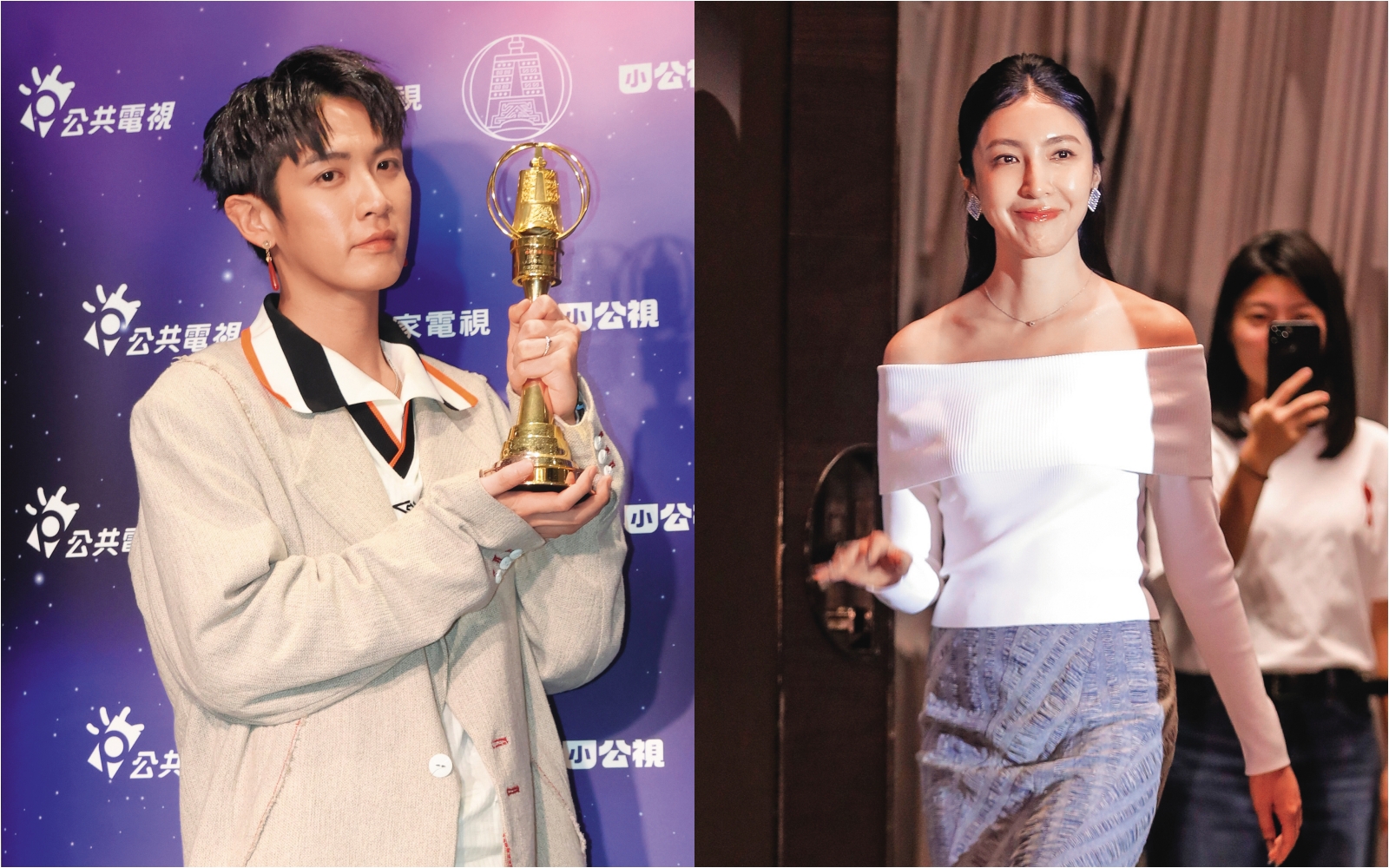 柯震東（左圖）和楊謹華（右圖）今年在金鐘獎都各有斬獲。