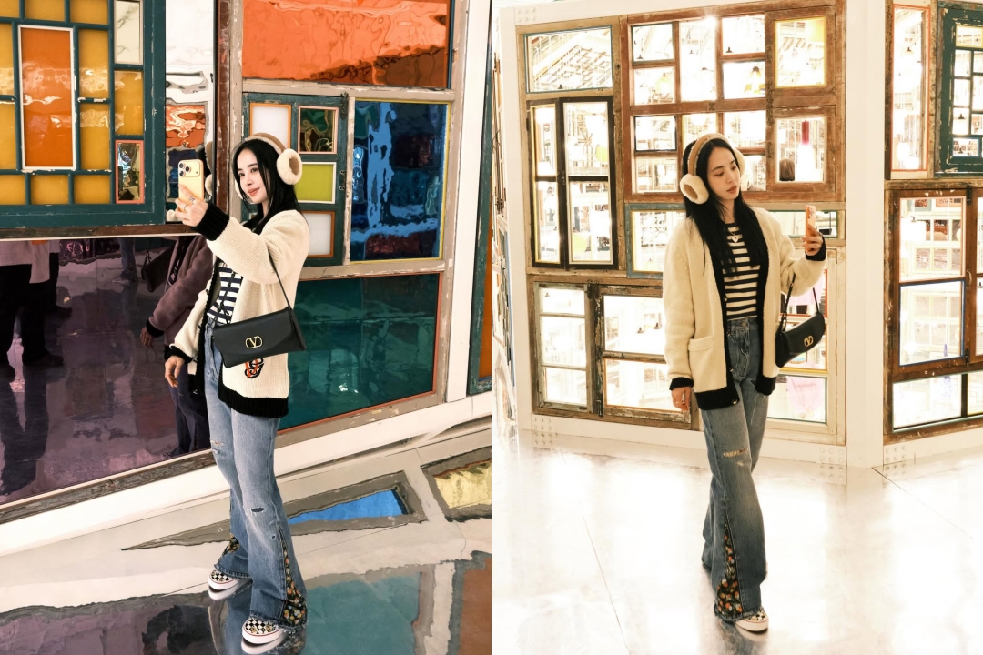 蔡依林的巴黎走走逛逛，有Valentino Garavani and Vans貓咪印花鞋款陪伴。（范倫鐵諾提供）
