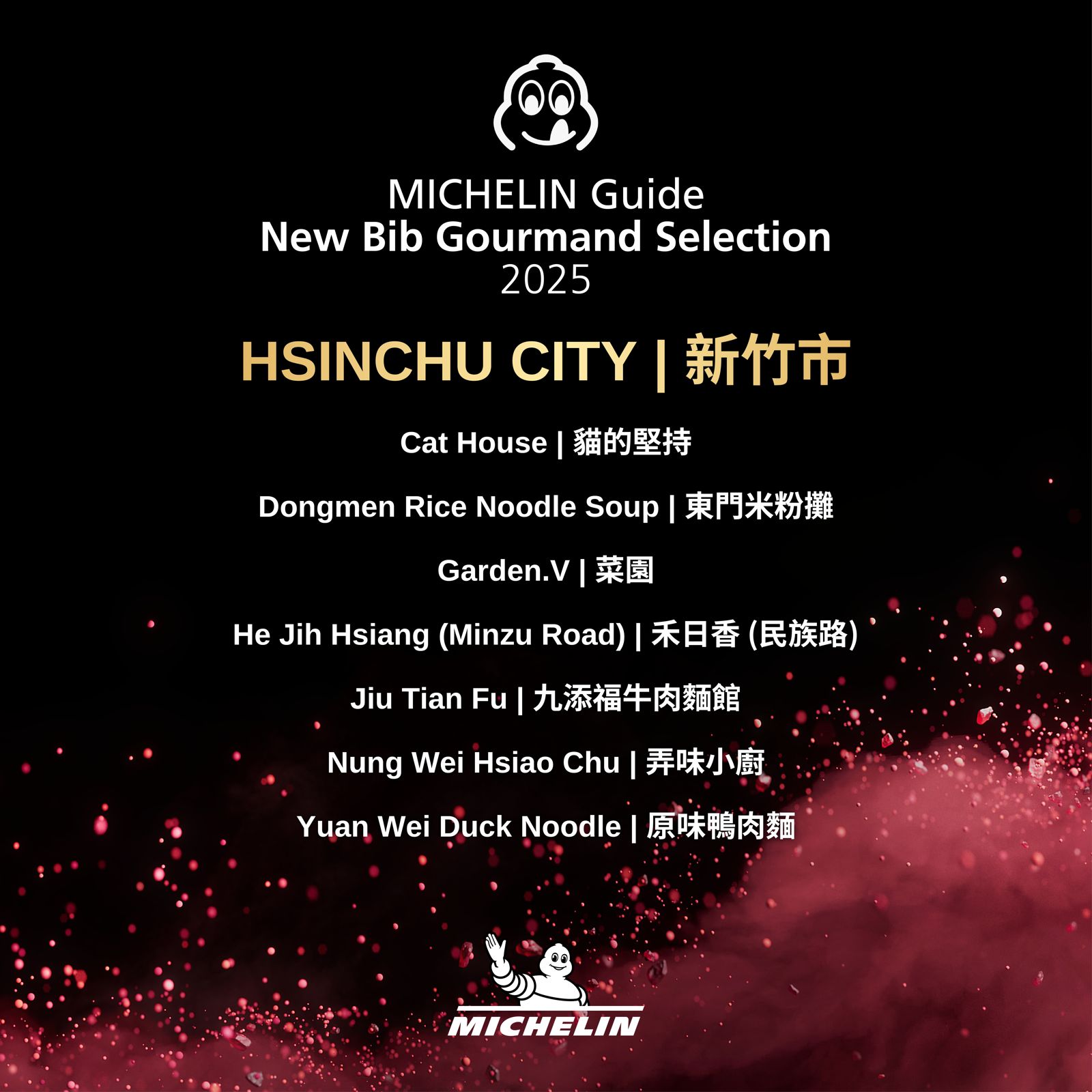 被稱為「美食沙漠」的新竹市在今年首度進入評選範圍，一共有7家新入選必比登推介肯定。