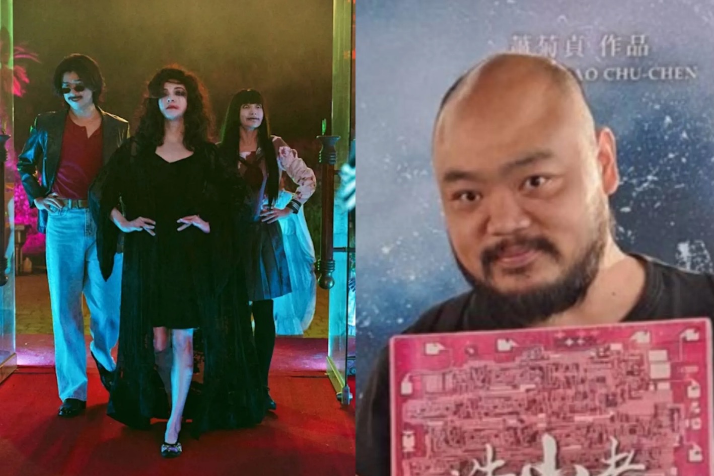 蔡坤霖（右）與導演徐漢強共同擔任《鬼才之道》編劇，過往作品則有影集《返校》。翻攝鏡週刊、蔡坤霖（乃賴）臉書