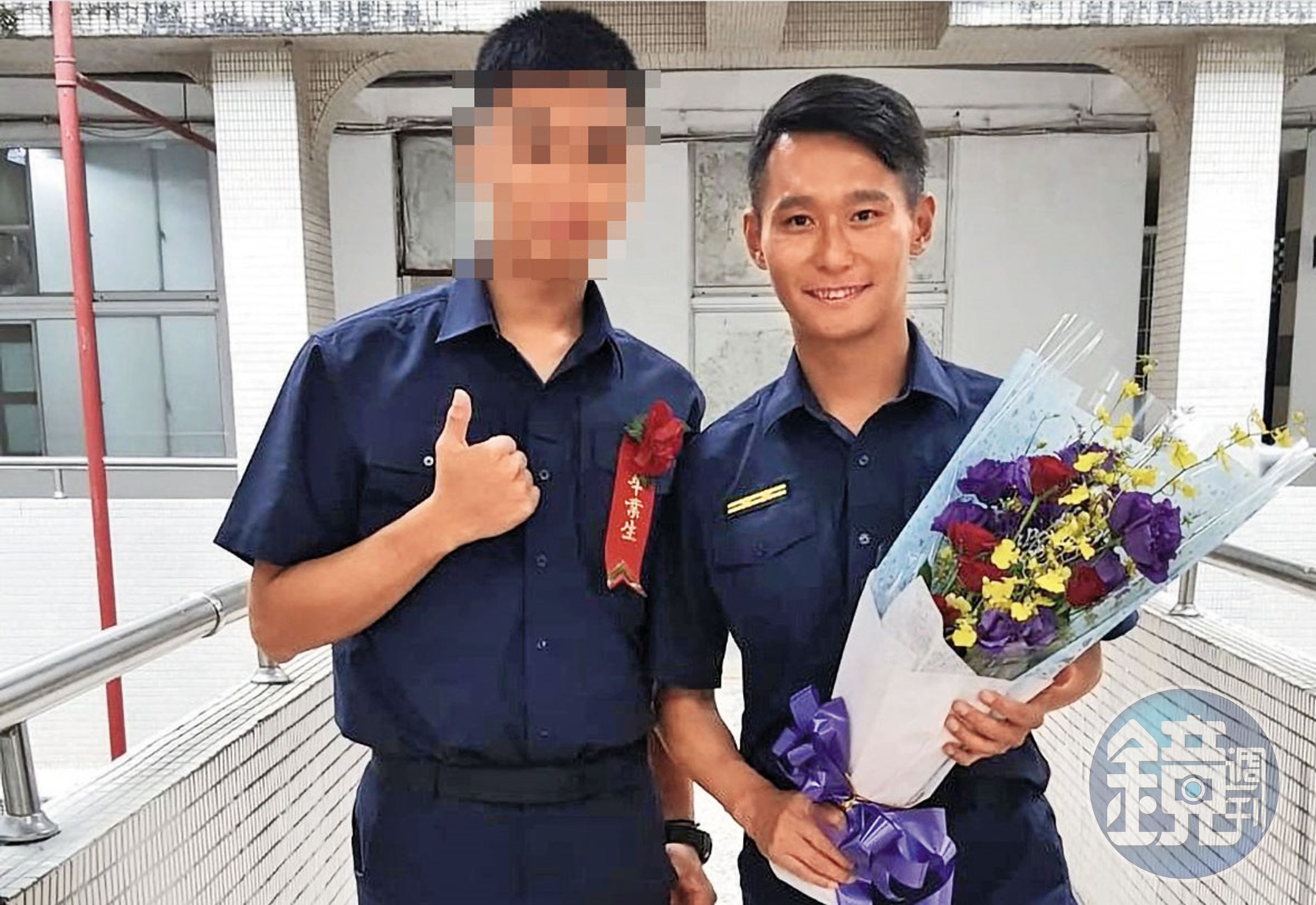 曾在警專任職的游立綸(右)捲入拍A片風波後,主動辭職。(讀者提供)
