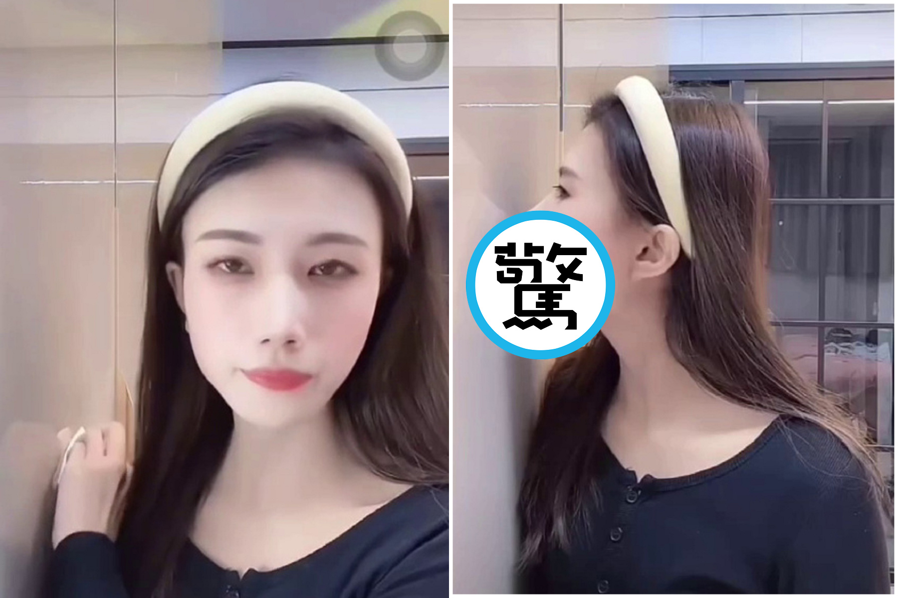 正妹直播表演「舔口技」，網友驚呆了！情色擦邊神乎其技。（翻自《黑料網》）