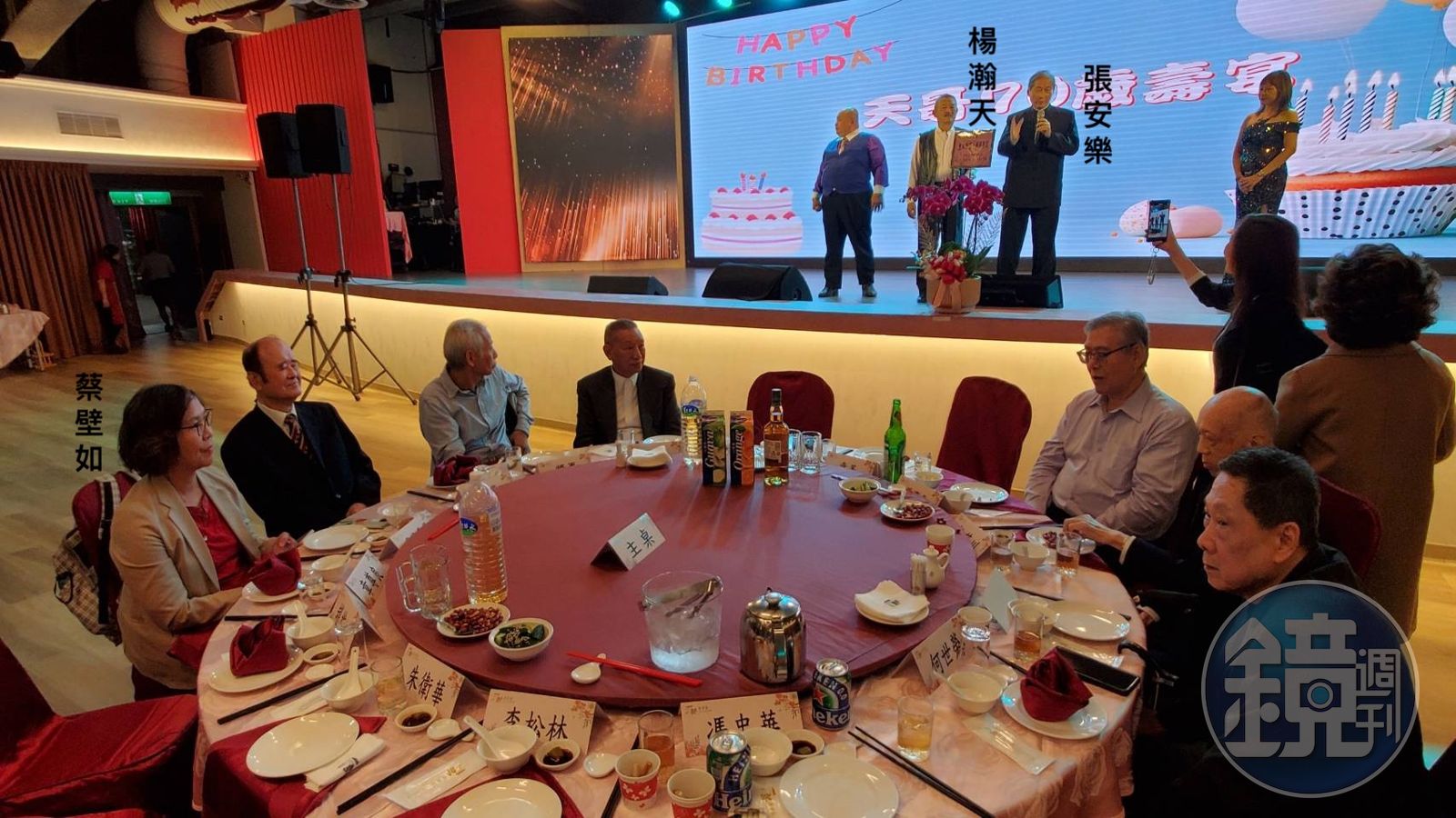 獨家直擊/蔡壁如淡出白營權力核心 現身「天哥」壽宴與竹聯幫元老坐主桌
