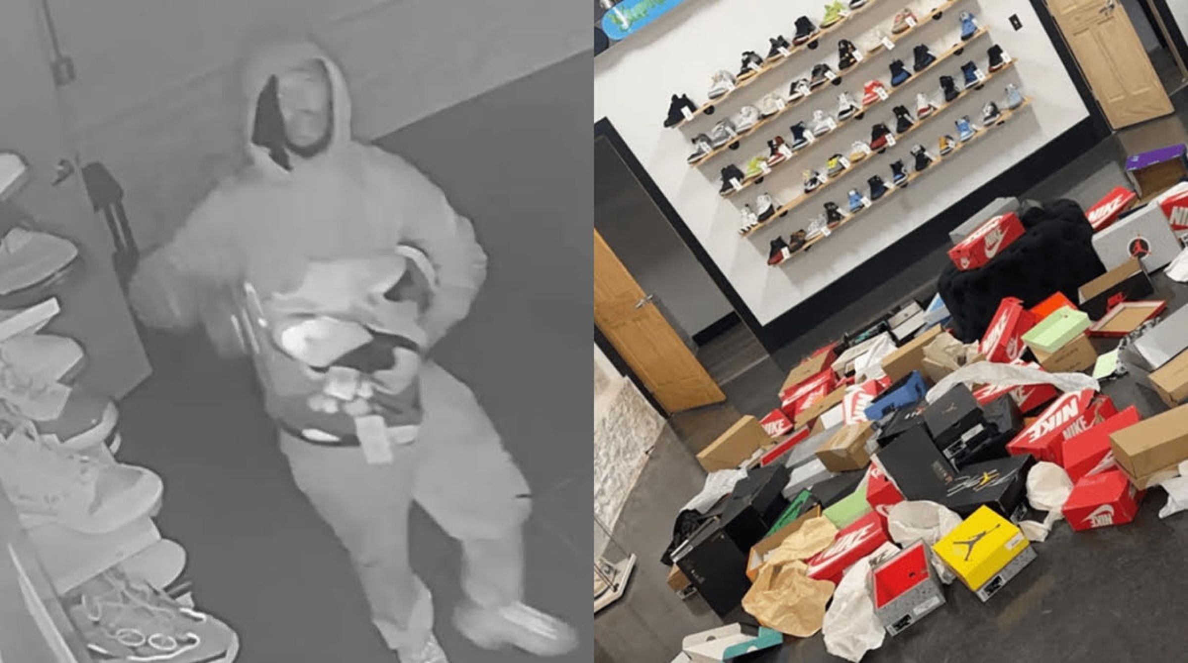 辛辛那堤一間鞋店慘遭小偷洗劫,而且專偷右腳,讓店主損失慘重。(翻攝X@PhoenixTV_News)
