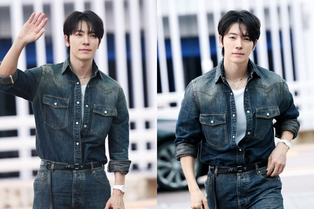韓國人氣男團Super Junior成員東海啟程來台參加今晚的FENDI 秋冬26系列上市酒會。（FENDI提供）       