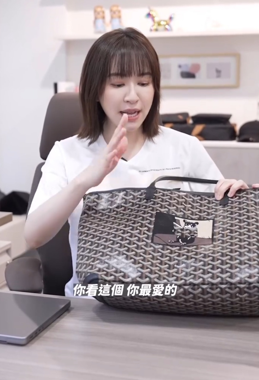 蔡依珊的生日禮物是Goyard大型托特包。（翻攝蔡依珊IG）