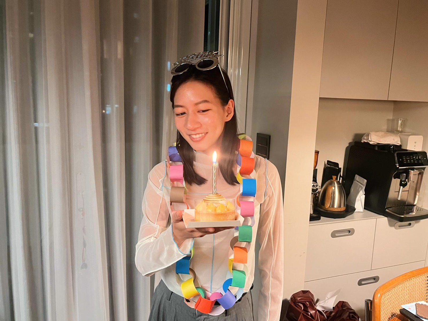 陳妤日前跟好友溫馨度過31歲生日。（好好娛樂提供）