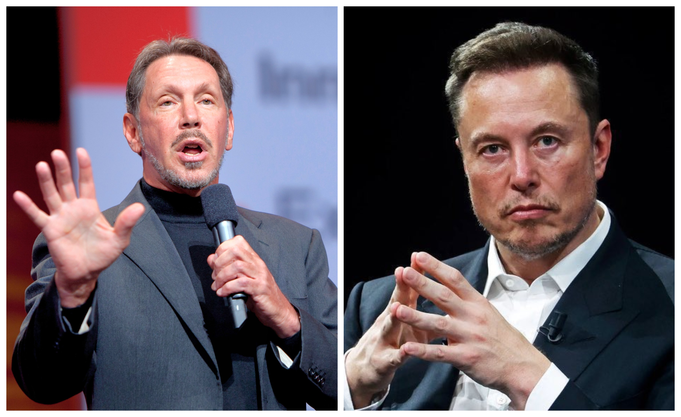 艾利森（左圖）超車馬斯克（右圖），躍登全球首富寶座。（翻攝X@Naija_PR、X@TheCryptoSquire）