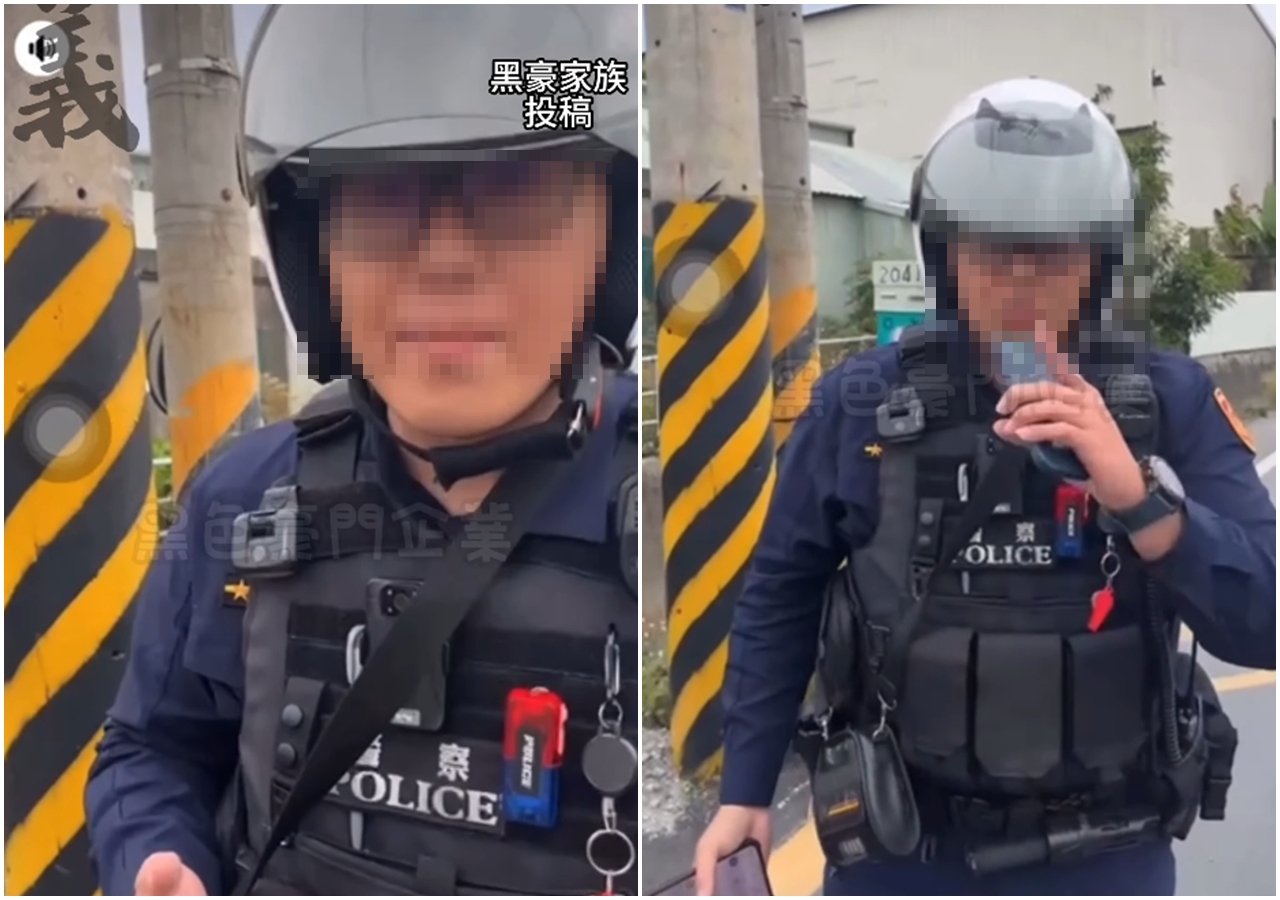 員警攔查到16歲林姓少年無照騎車開單，卻遭對方不斷咆哮嗆聲。（翻紹自黑色豪門企業IG）