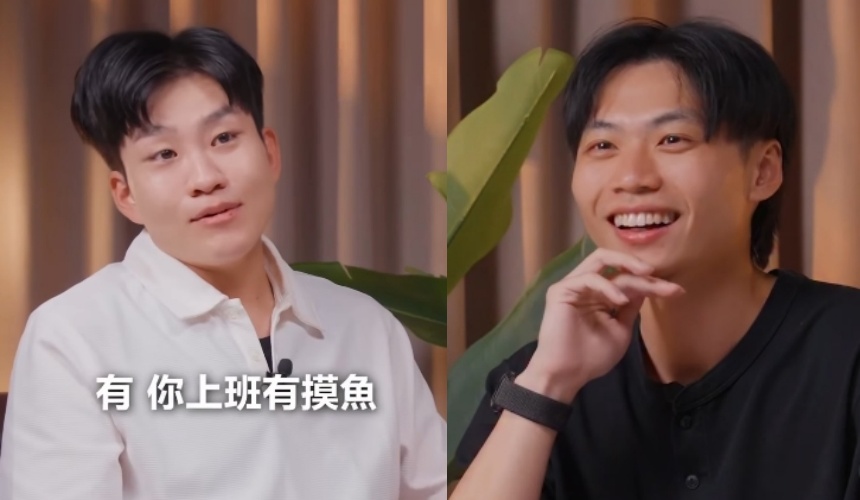 繼前攝影師彥瑋離職轉戰李多慧團隊後,剪輯師建文(右)日前因陪同Joeman(左)經歷英國航空航班延誤事件,在鏡頭前展現極高EQ而意外爆紅。(翻攝自instagram)