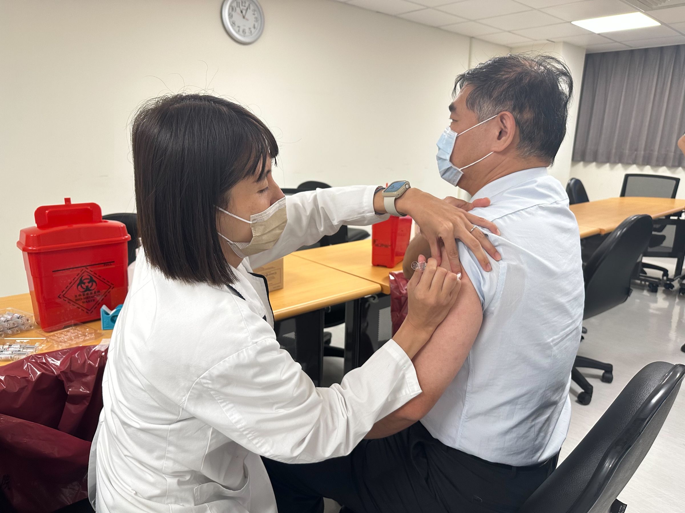 今年公費流感疫苗已經開打。(中醫大新竹附醫提供)
