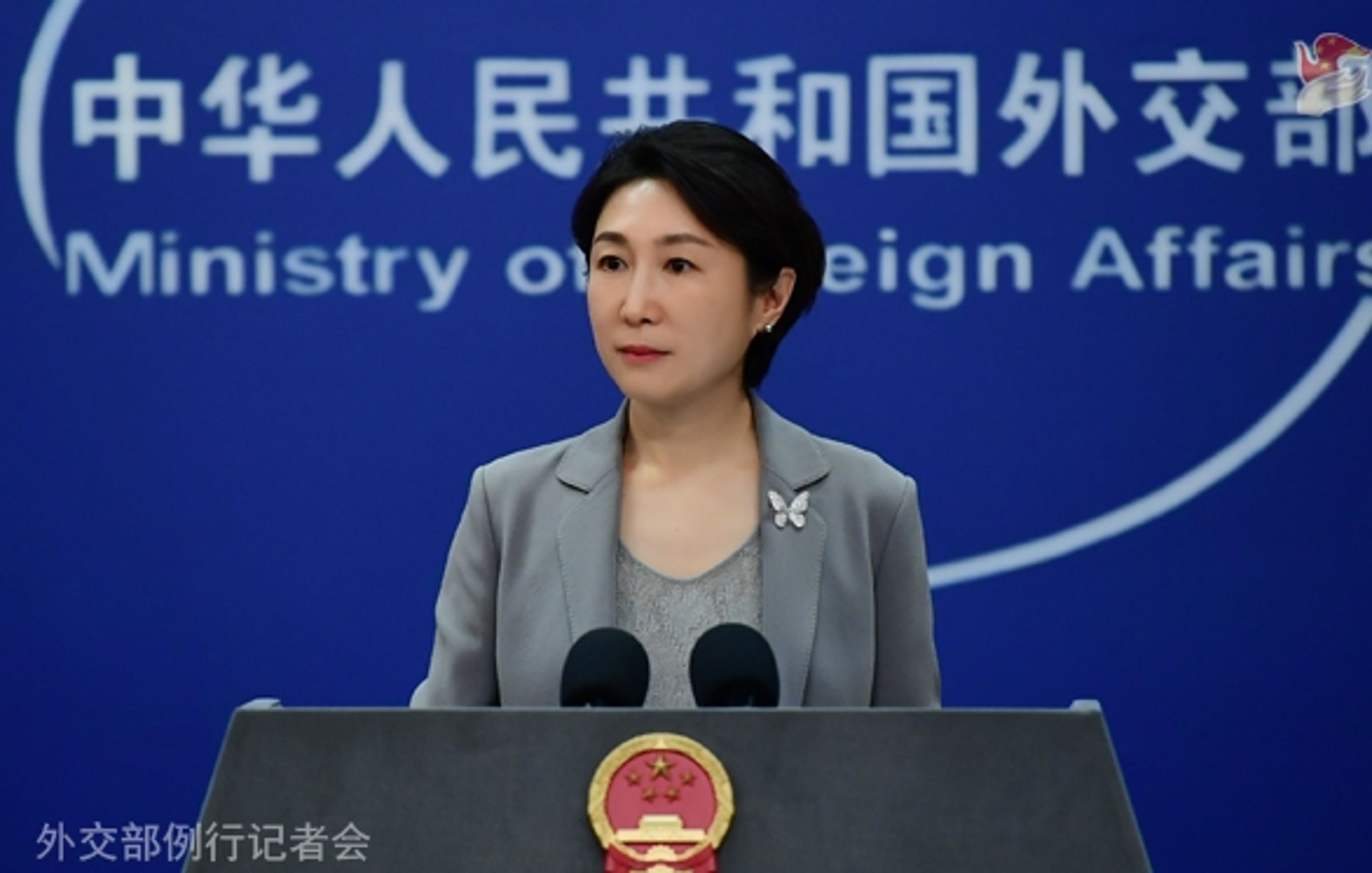 中國外交部21日宣布「洛克希德馬丁公司實體和高階主管」,並重申台灣問題是中美關係第一條不可逾越的紅線。(翻攝自中國外交部官網)