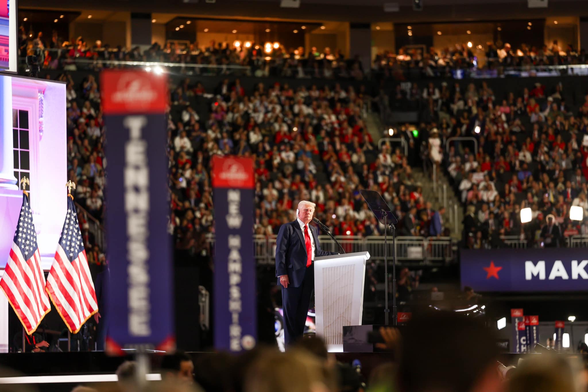 謝金河坦言，隨著川普（圖）勝選機率升高，他的一言一行衝擊金融市場的力量也加大！（翻攝自Donald Trump臉書）