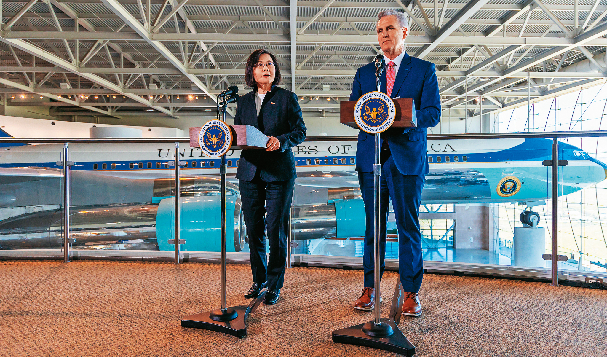 台灣國際知名度在蔡英文任內提升，2023年的「蔡麥會」就是一例。（總統府提供）