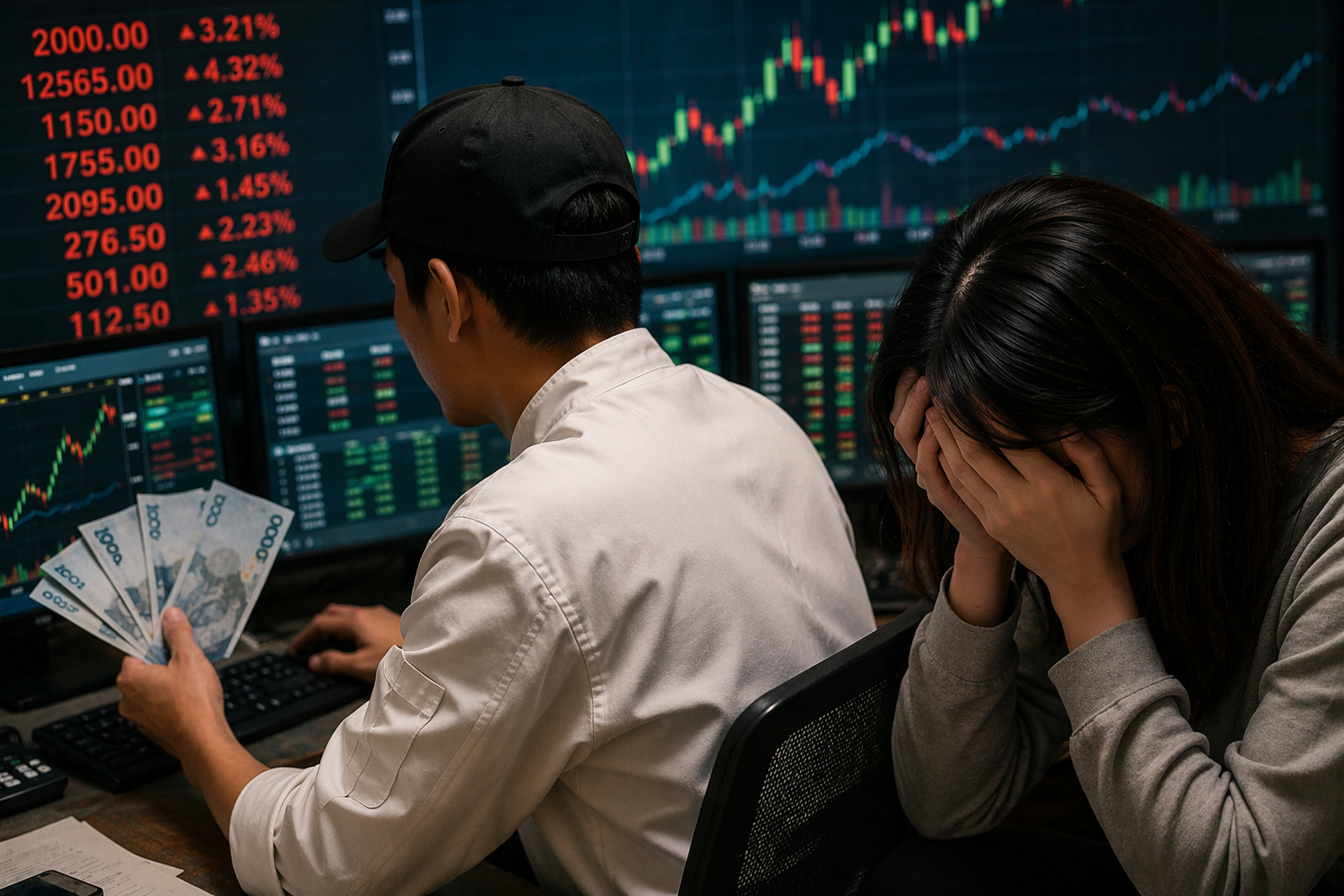 擔任廚師的阿倫,3年多前向時任女友小琦一家人謊稱可以代操股票,從中詐騙千萬元,經查阿倫投資眼光精準,若當時確實買進並長抱至今,被害人可望獲利3至4倍,圖為示意圖。(圖為AI生成)