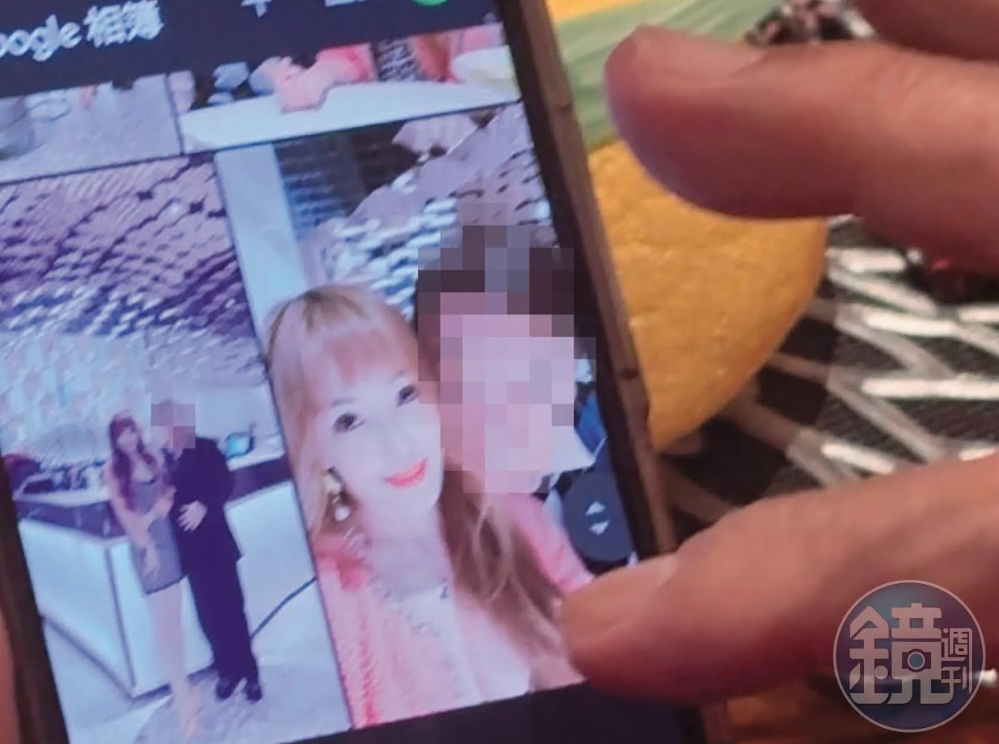 王廣德秀出和李珍妮的親密照，要証實他們曾經是情侶關係。（讀者提供）