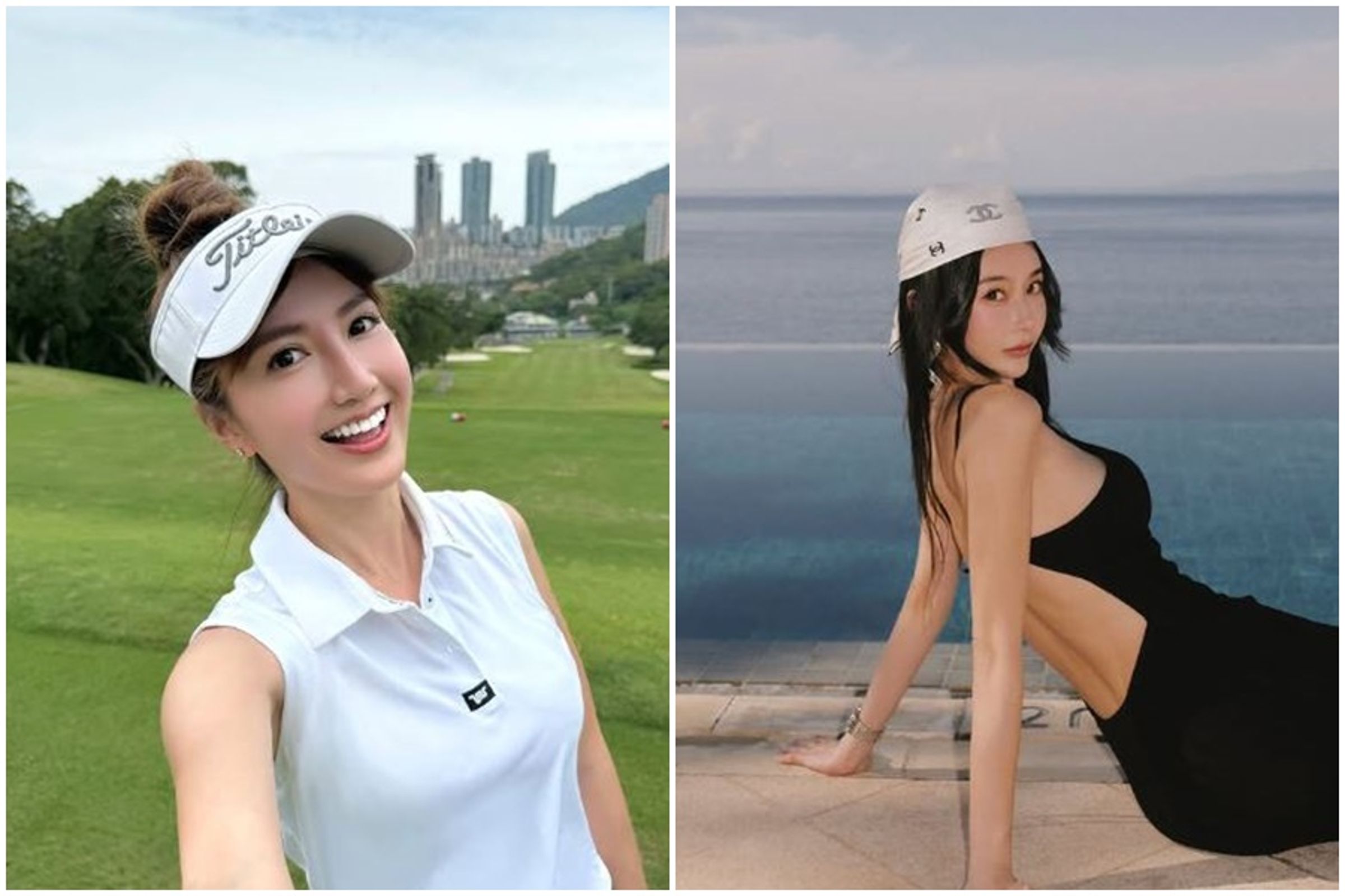 翁滋蔓近年相當熱衷高爾夫運動，余函彌現在則都專注於創立的服飾品牌Yuyu Active。（翻攝自翁滋蔓、余函彌IG）