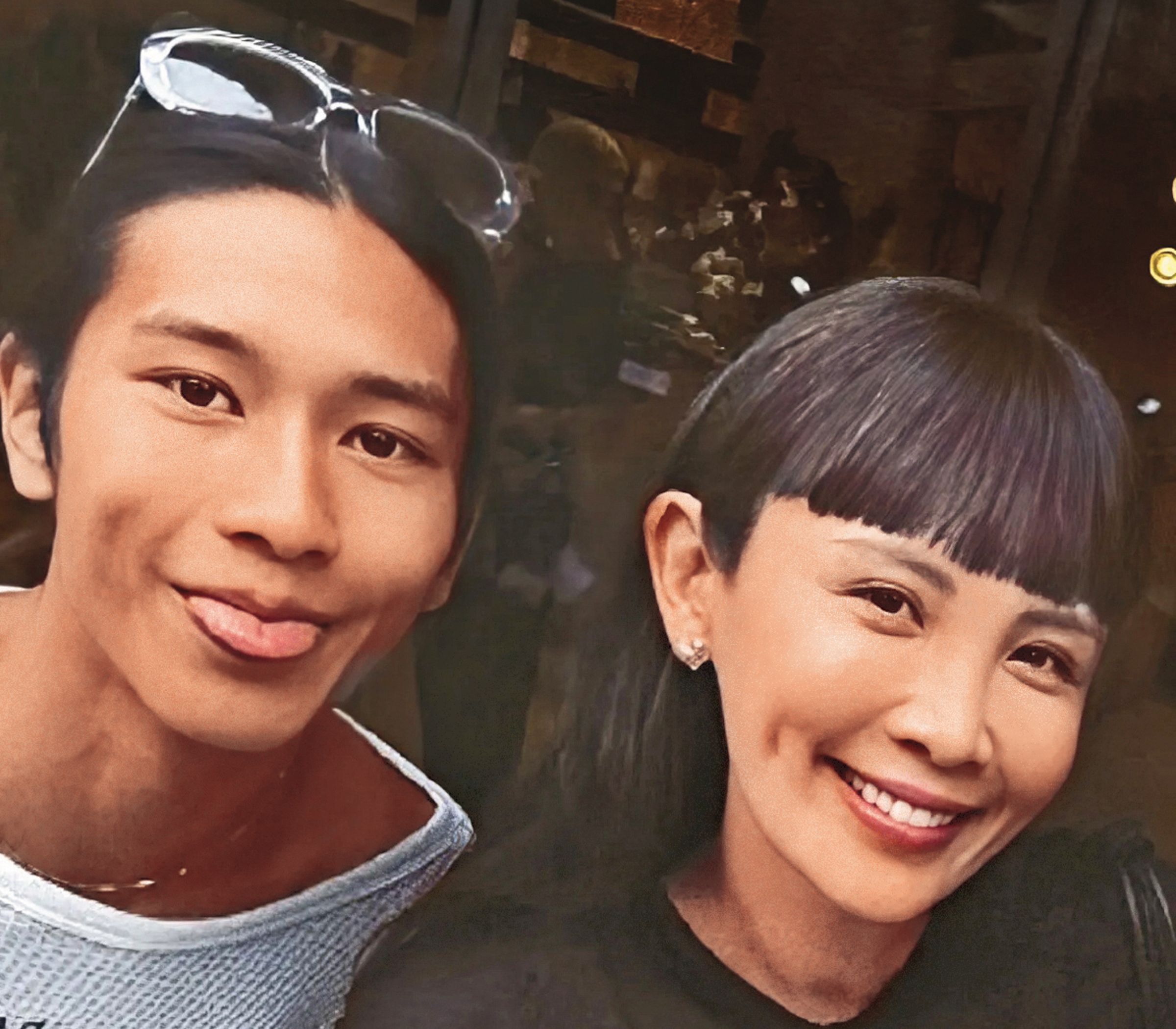魏如萱（右）去年底鬆口認愛Ian（左），甜蜜戲稱他是「紐約小男友」。