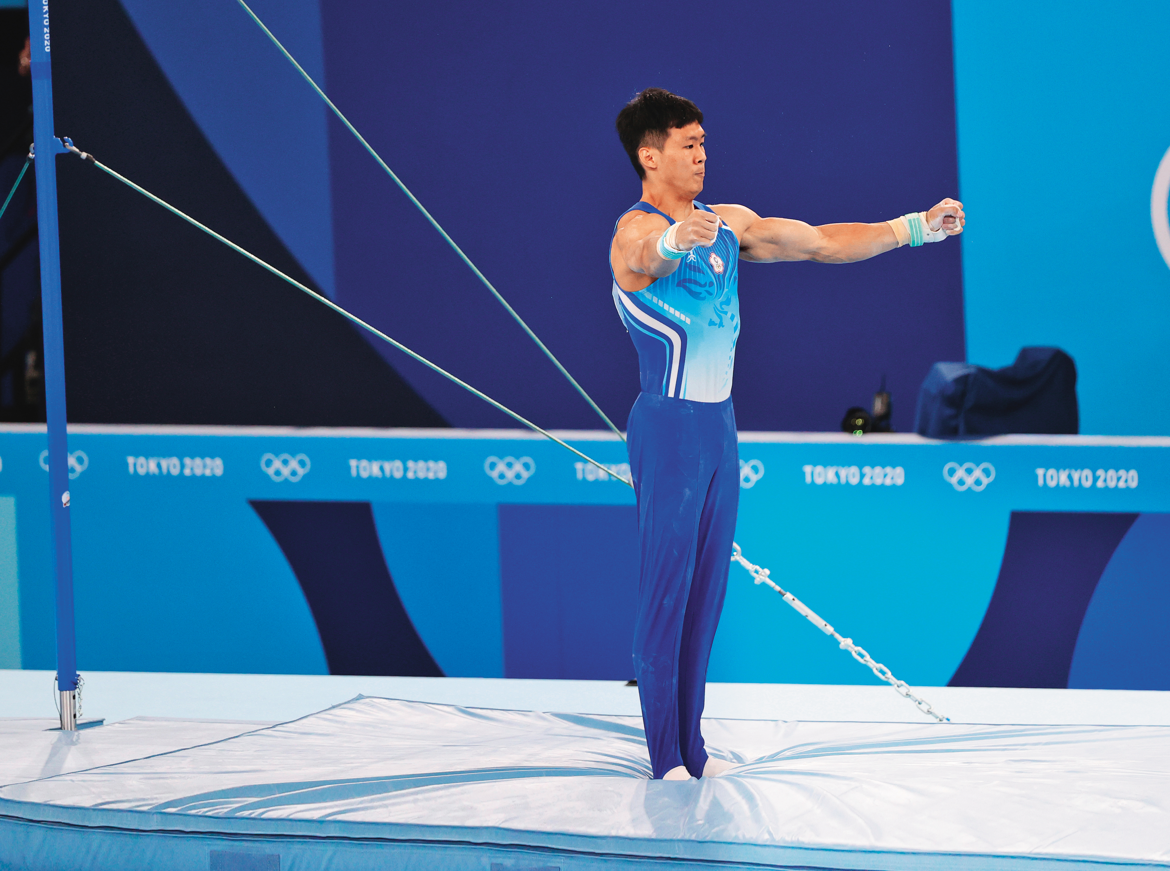 唐嘉鴻腳傷復原狀況極佳，奧運前夕的世界盃挑戰賽做出生涯最高難度動作並摘金。（體育署提供）