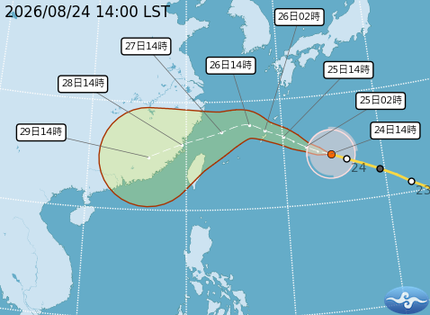 「沙德爾」轉強颱!最快週三發海警 週四、週五距台最近