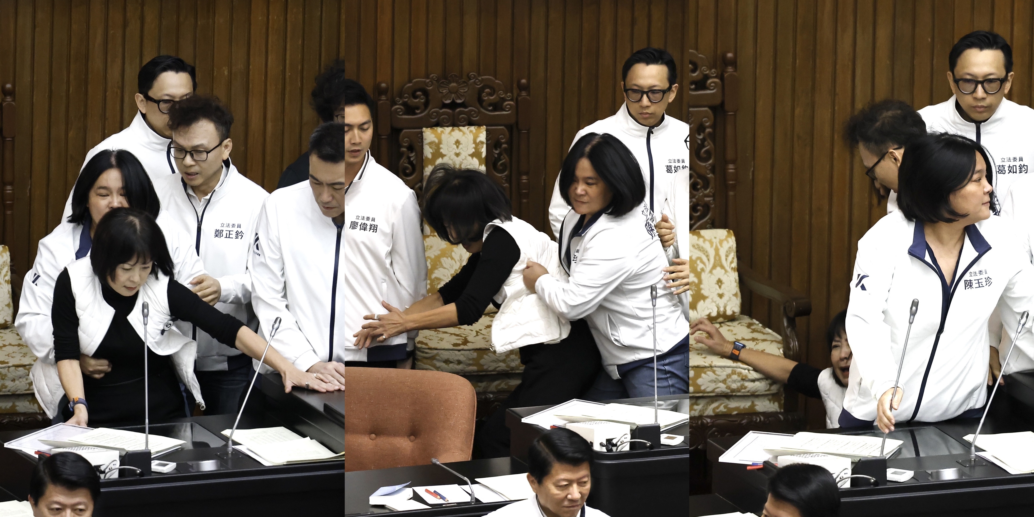 陳玉珍當時將林月琴抱起往後甩，讓她重摔倒地。