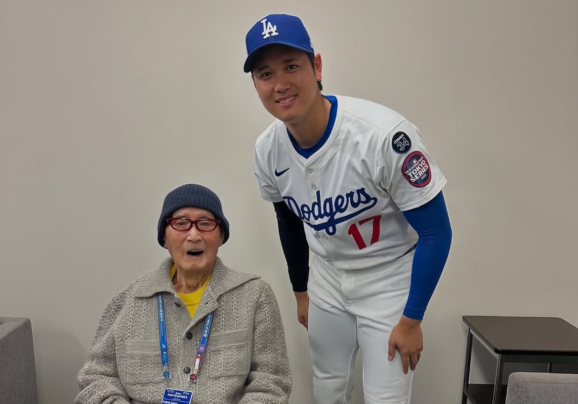 日職傳奇球星「野球先生」長嶋茂雄今晨因肺炎病逝。（翻攝自大谷翔平IG）