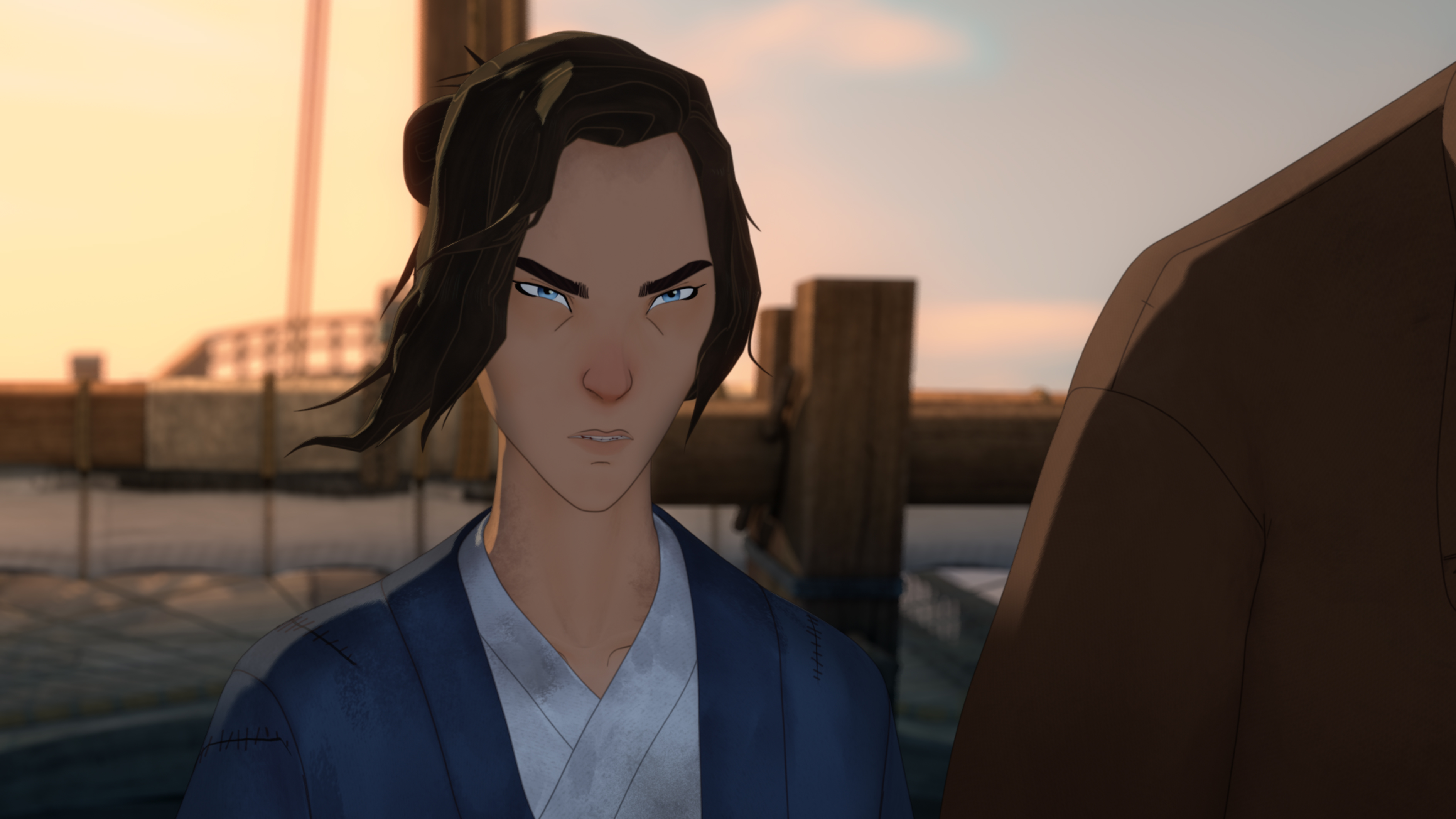 《藍眼武士:第2季》把故事向外擴展,女扮男裝獨闖江湖的主角來到了倫敦。(Netflix提供)