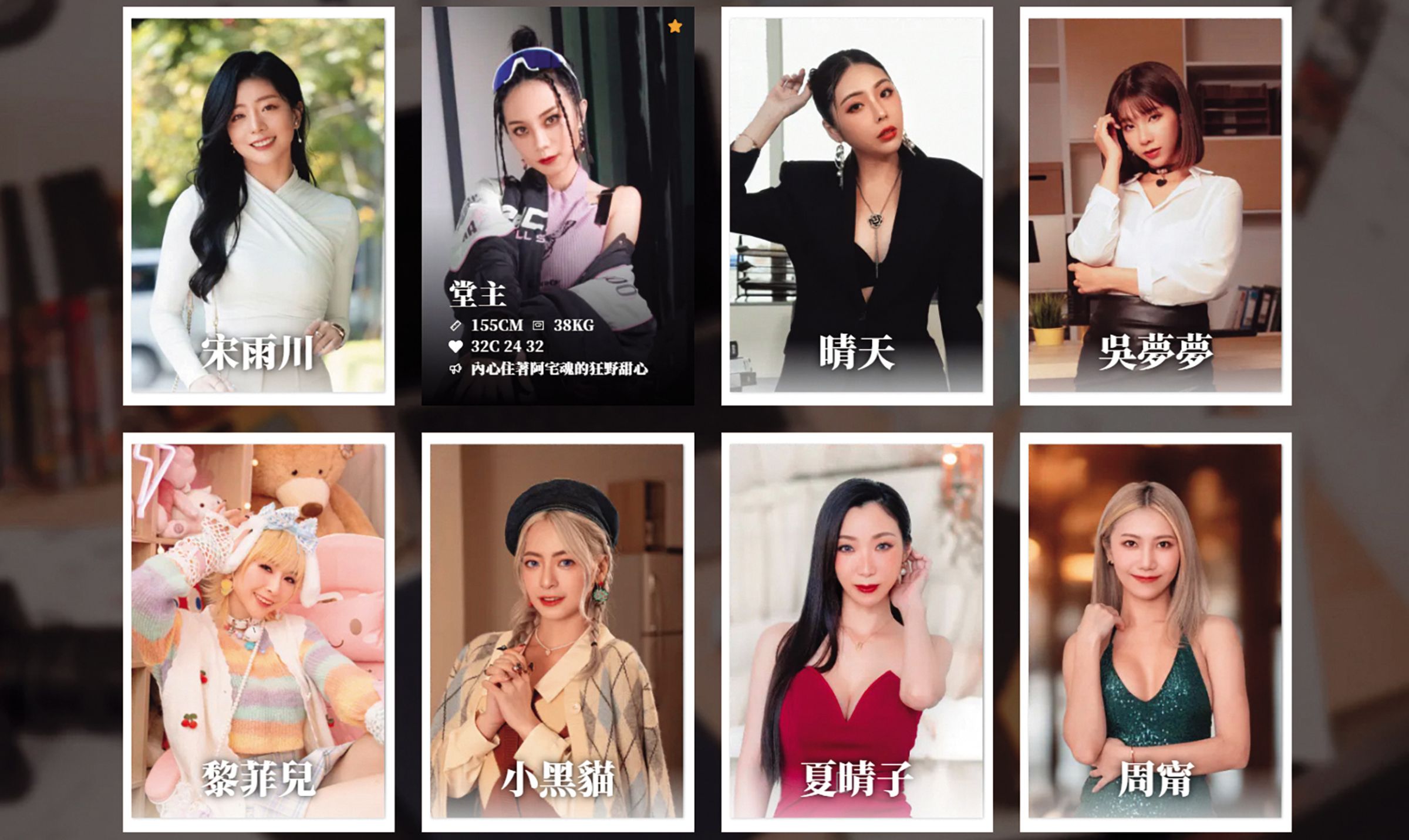 遊戲上市時收錄66位真人角色,預計未來擴增到百位。(翻攝自《這個面試有點硬》官網)