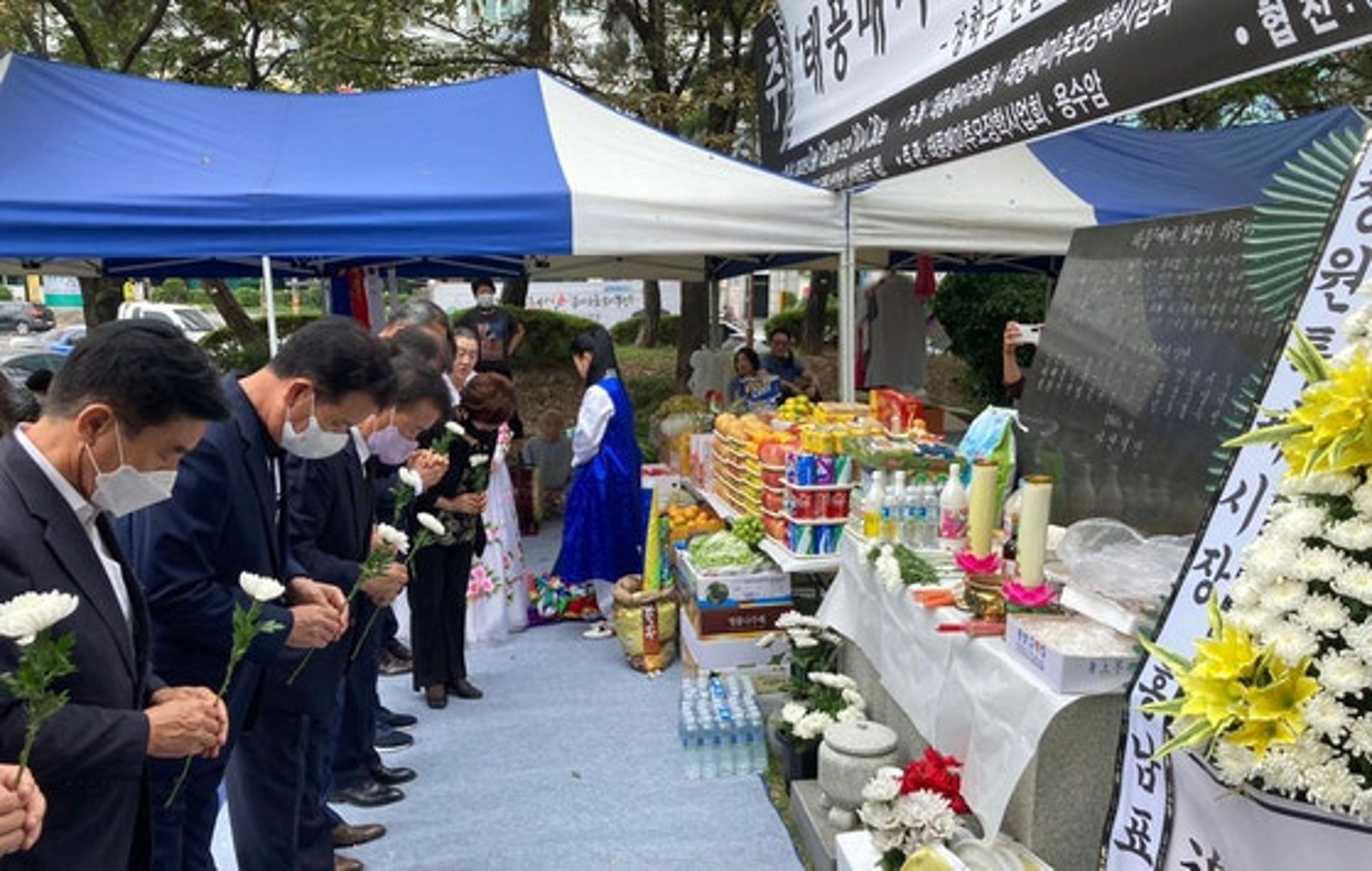 2022年馬山市罹難者家屬舉辦追思會。(翻攝自網路)