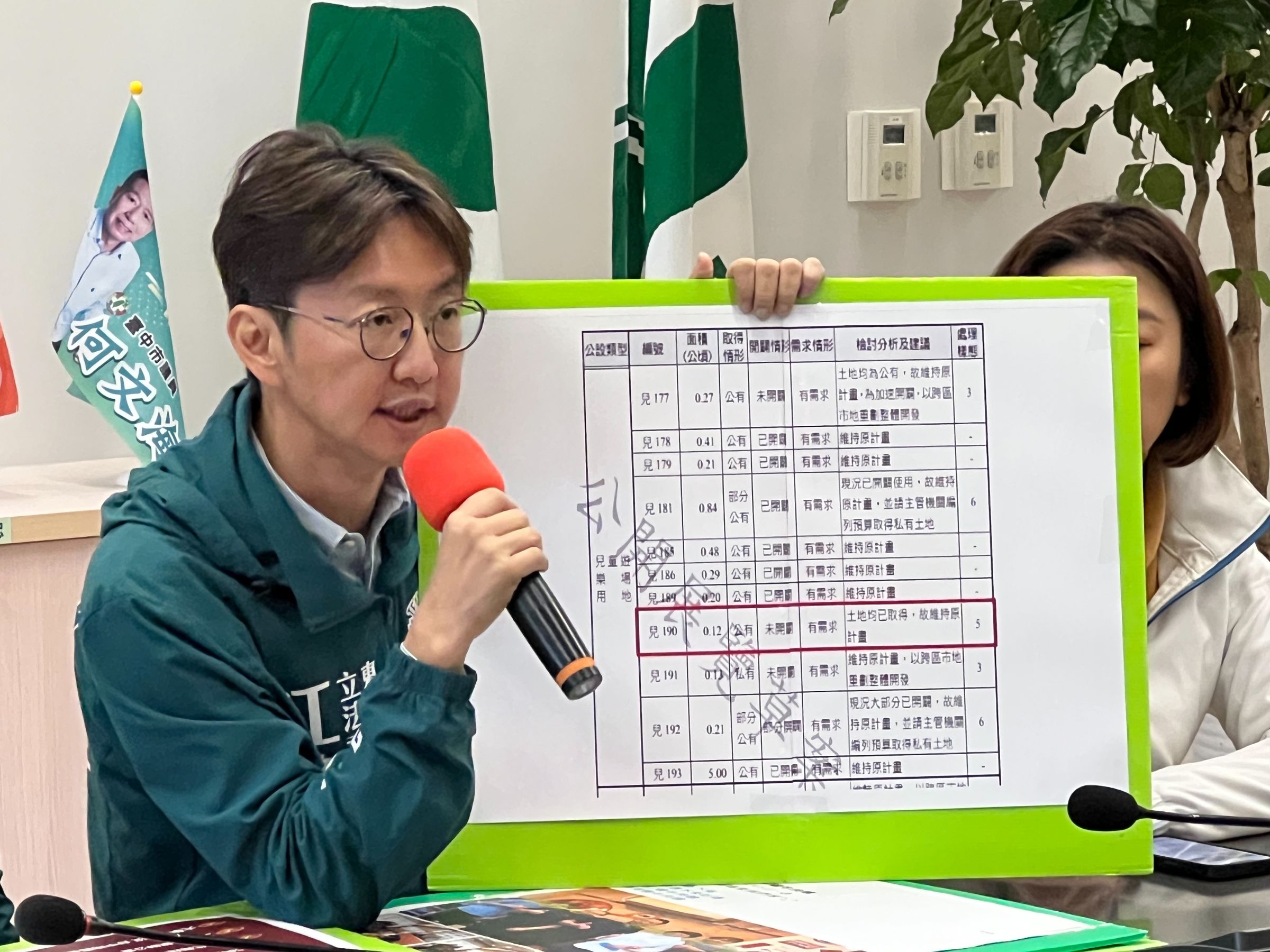 民進黨立委候選人江肇國今召開記者會,指羅廷瑋自家經營的麵店占用國有地。