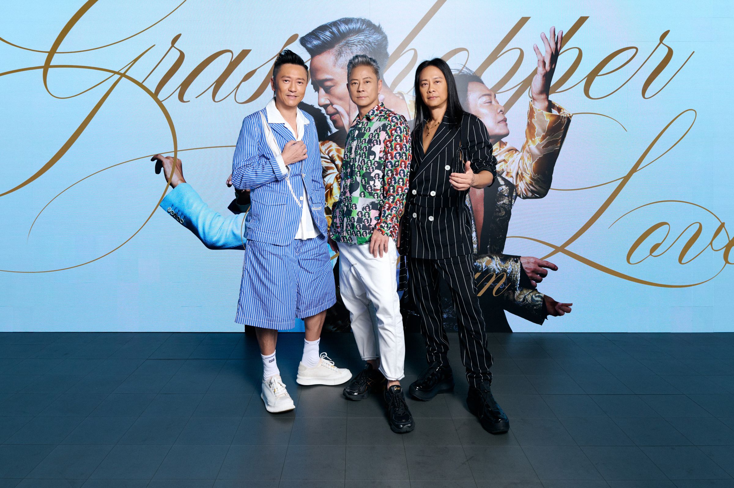 草蜢今年4月展開成軍40週年全新巡演《Grasshopper Three In Love》演唱會。（圖／寬魚國際提供）
