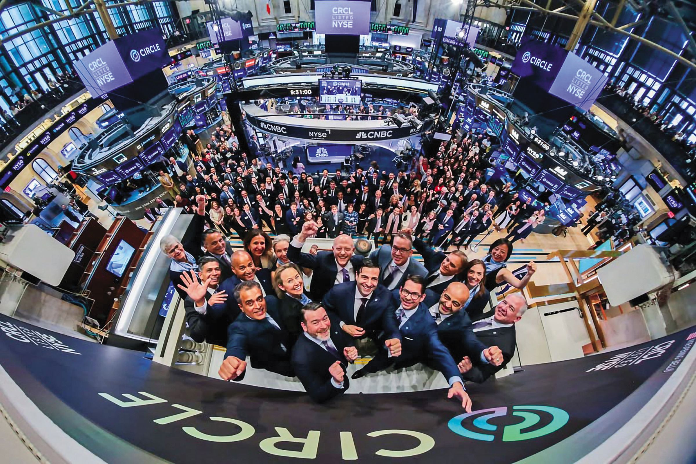 穩定幣發行商Circle自6月上市以來股價狂飆逾500%。(翻攝自NYSE IG)