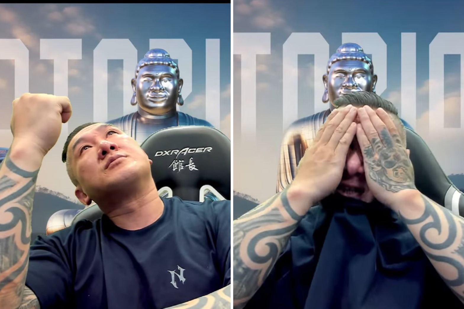  館長哽咽擦拭淚水。（翻攝YT@館長惡名昭彰）