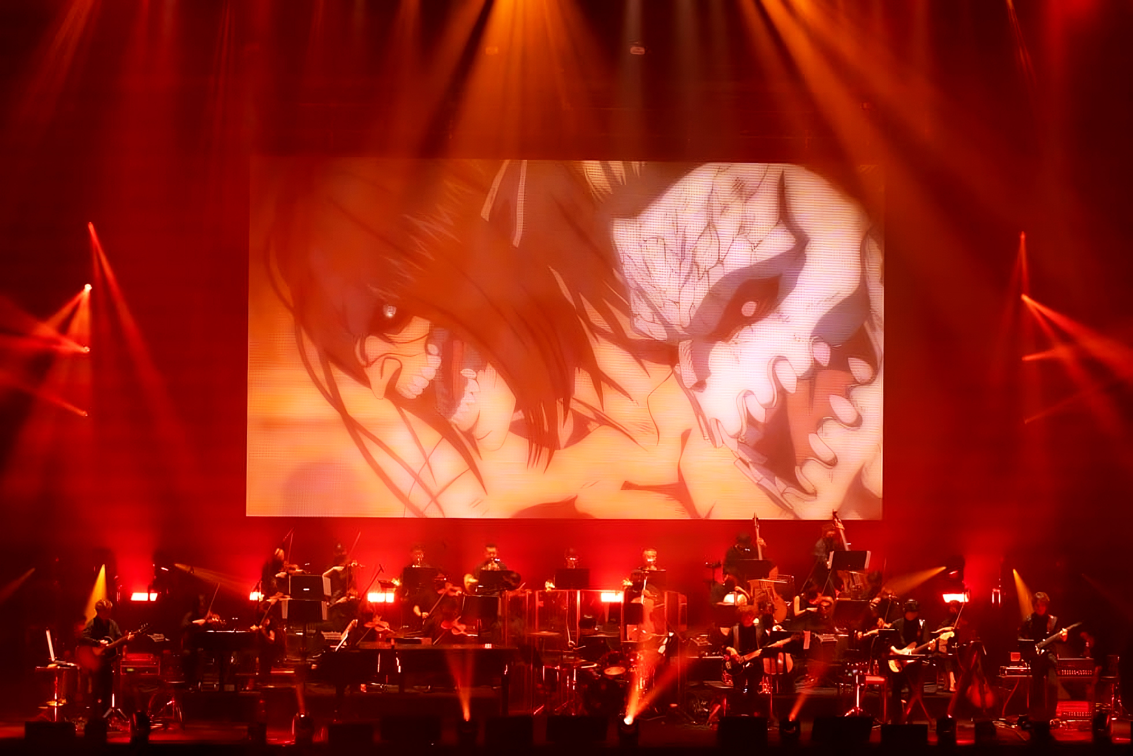 《進擊的巨人》世界巡演音樂會將同步於大銀幕播放動畫精華選段。（牛耳藝術提供） 
