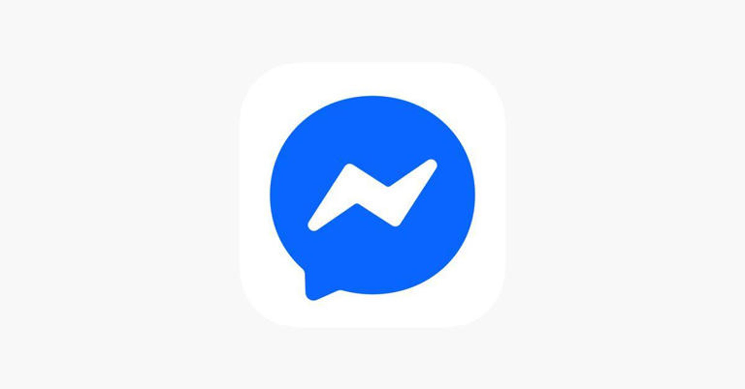 Messenger圖標修改為藍色。(翻攝畫面)
