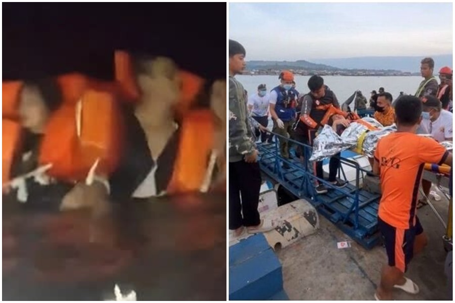 1艘載著332名乘客與27名船員的律賓客貨兩用渡輪翠莎柯絲汀3號,今(26日)凌晨不幸沉沒。(翻攝自臉書@Mujiv Hataman、界面新聞)