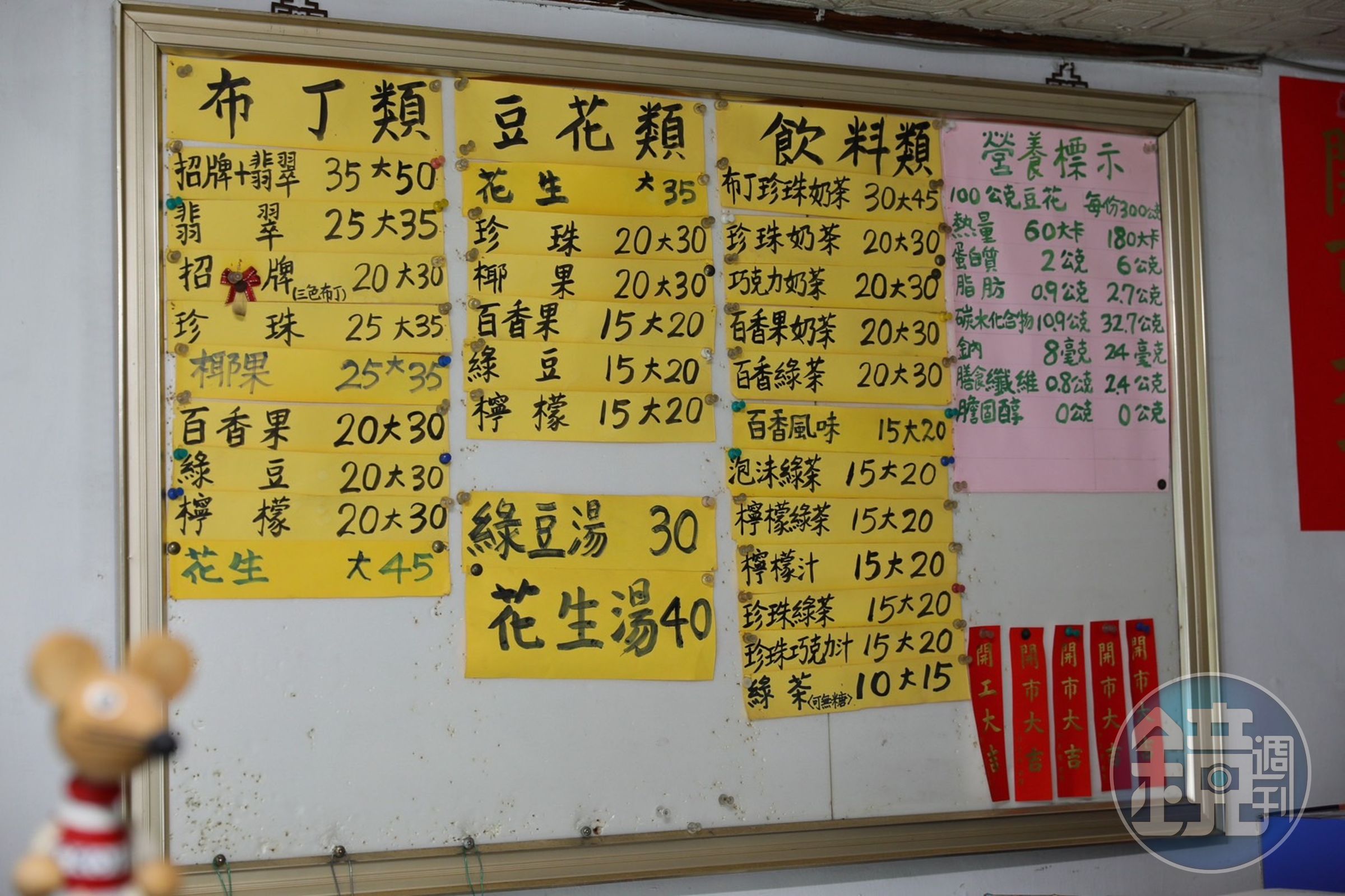 牆上的手寫菜單帶有歷史感，上面的價格卻是開店至今始終如一。