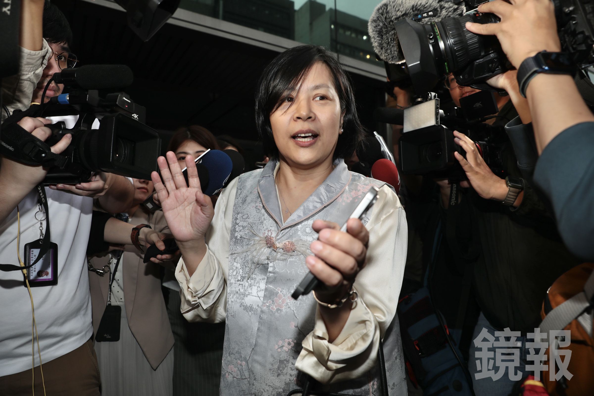 對於李貞秀喊要選竹北市長，參選資格備受關注，游盈隆表示，受理審查機關是新竹縣選委會，會依照規定辦理。（鏡報林煒凱）