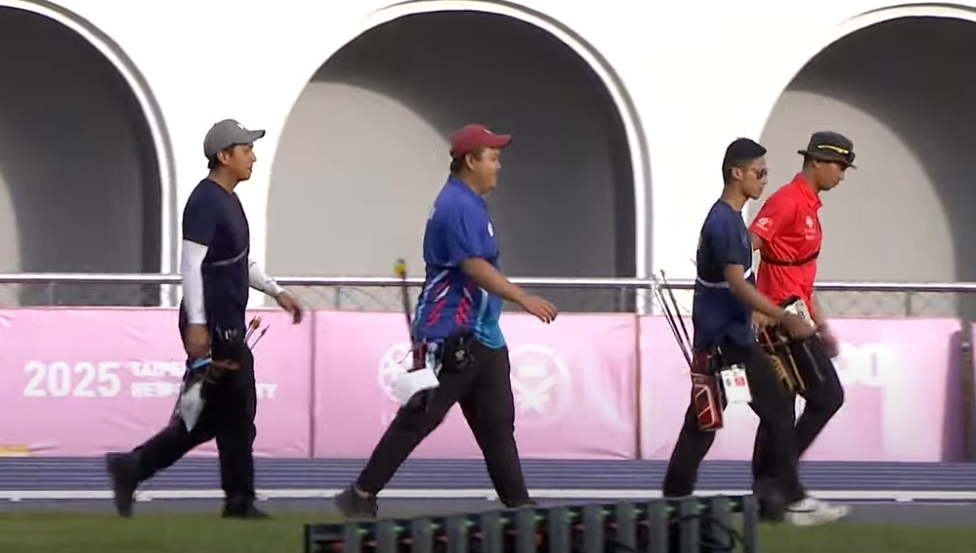 30+男子四強賽都是知名選手，左起田剛、陳信夫、余冠燐和魏均珩。（翻攝自2025雙北世界壯年運動會 YouTube）