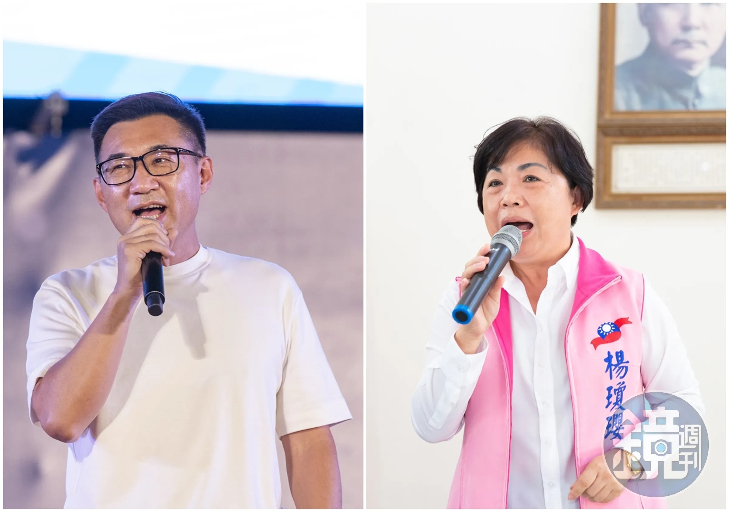 藍營提名台中市長參選人暗藏角力，左為有意參選的立法院副院長江啟臣，右為立委楊瓊瓔。（合成照，本刊資料照）