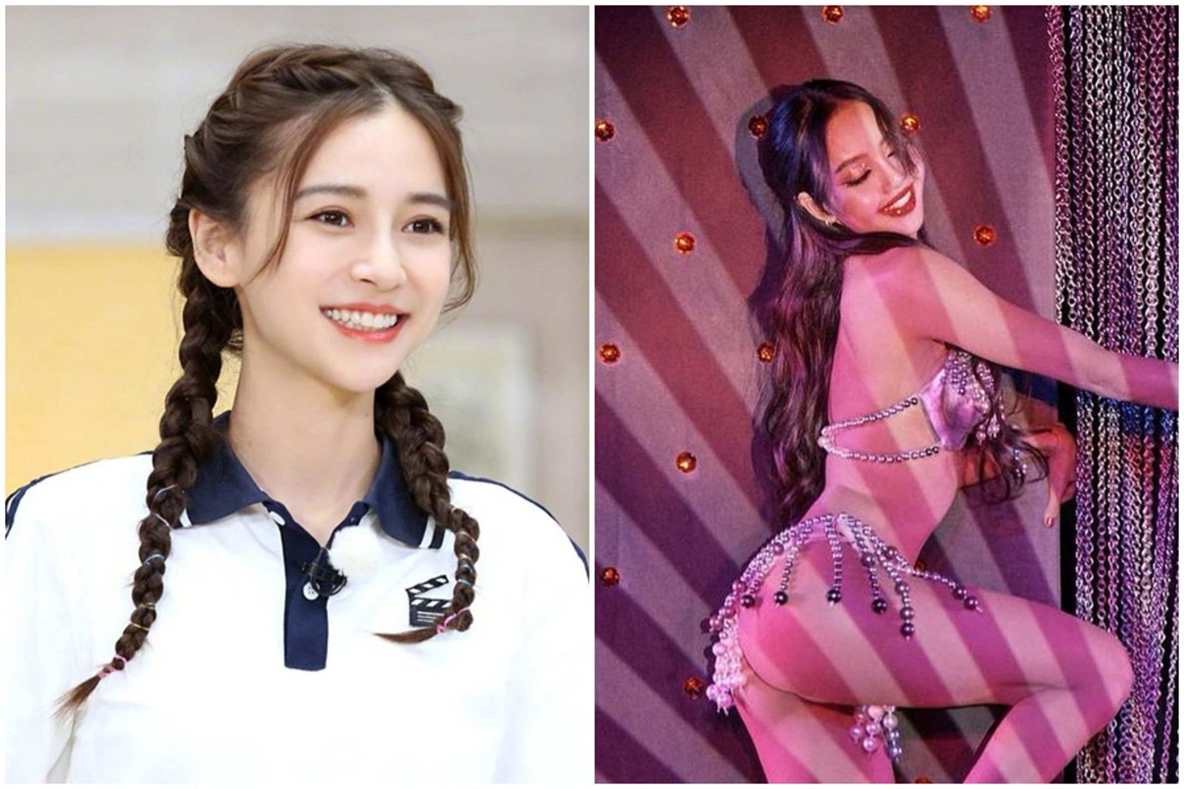 Angelababy因謠傳出席瘋馬秀看Lisa表演,遭到炎上。(左圖翻攝自網路,右圖翻攝自Lisa IG)