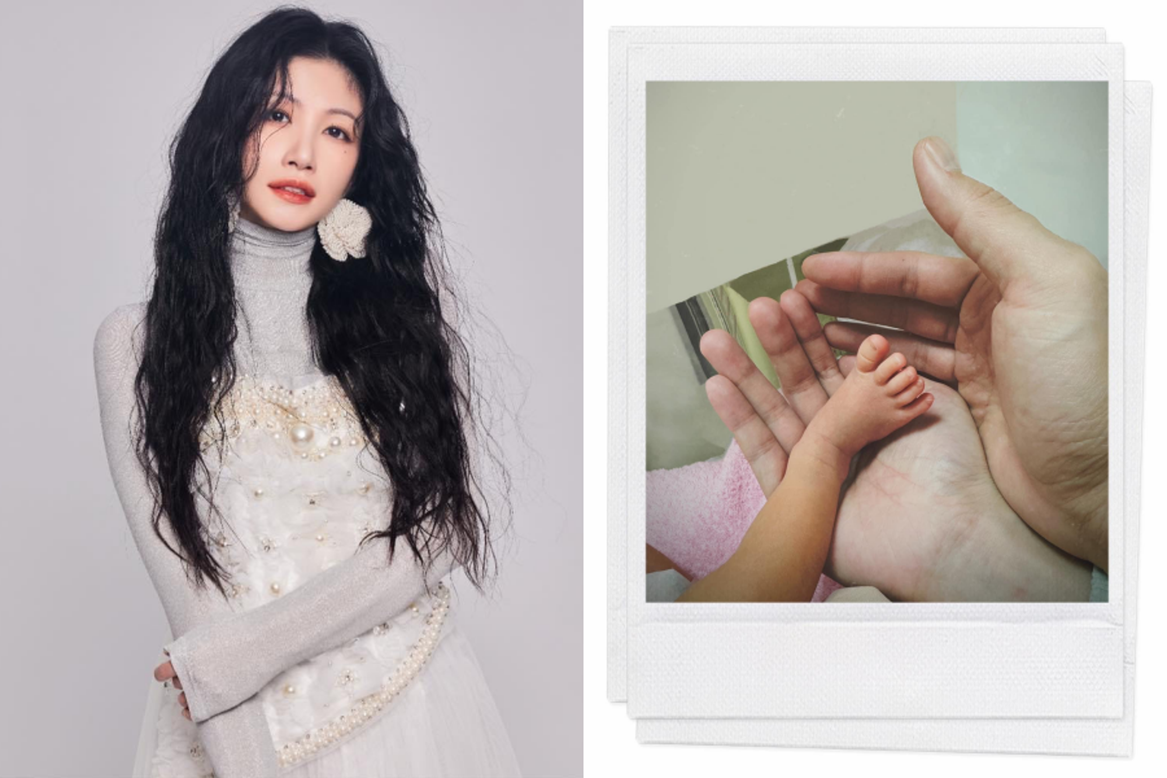 李千娜感謝兒子到來,並曬出兒子的小腳丫。(翻攝自李千娜臉書)